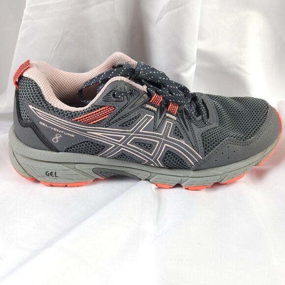 Asics Venture 8 Gel Womens 8 Wide Gray Running Shoes Sneakers 1012A708 - Picture 7 of 10